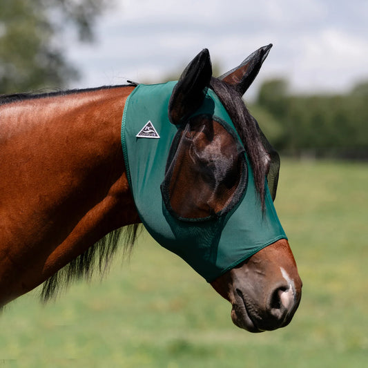 Professional's Choice Comfort Fit Lycra Fly Mask - Emerald