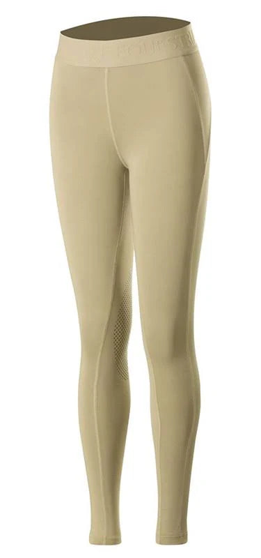 Horze Kids Madison Knee Patch Tights - Tan