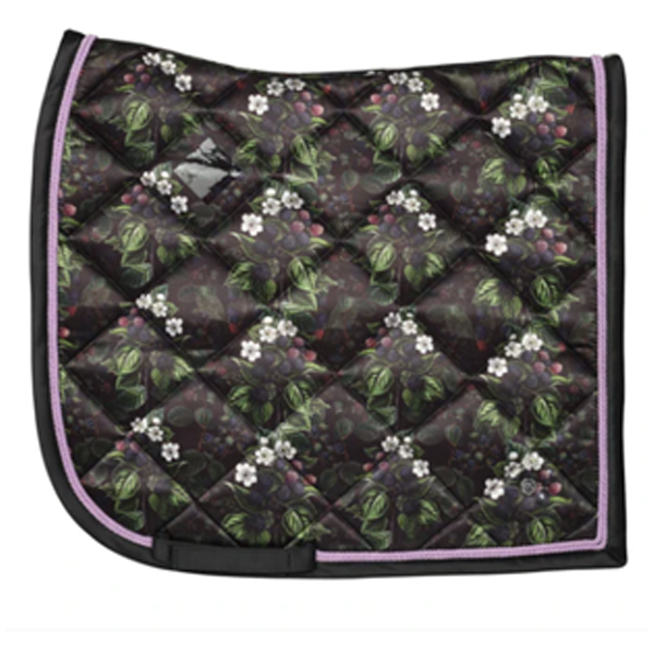 Dapplebay  BlackerryDaze Dressage Saddle Pad - floral print equestrian saddle pad"