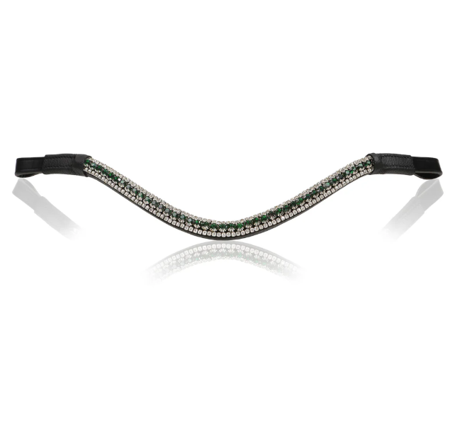 Lumiere-Three row browband for horse bridle - elegant equestrian browband"