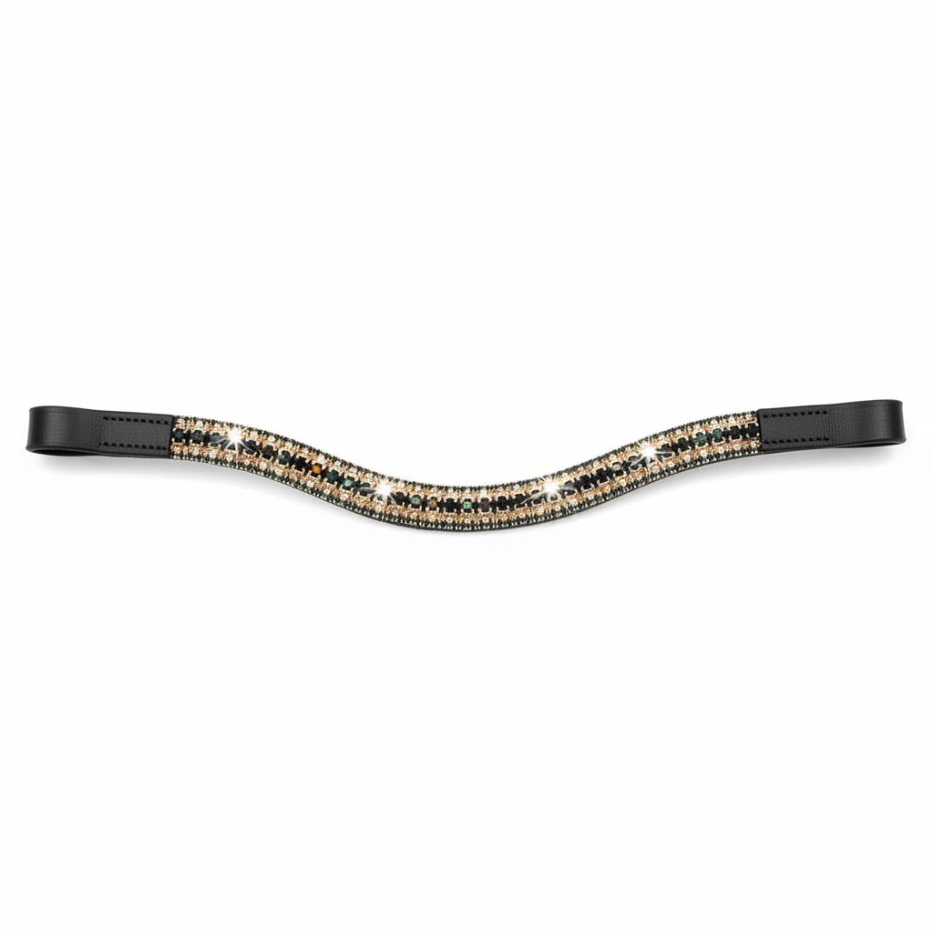 Gold/Black Browband