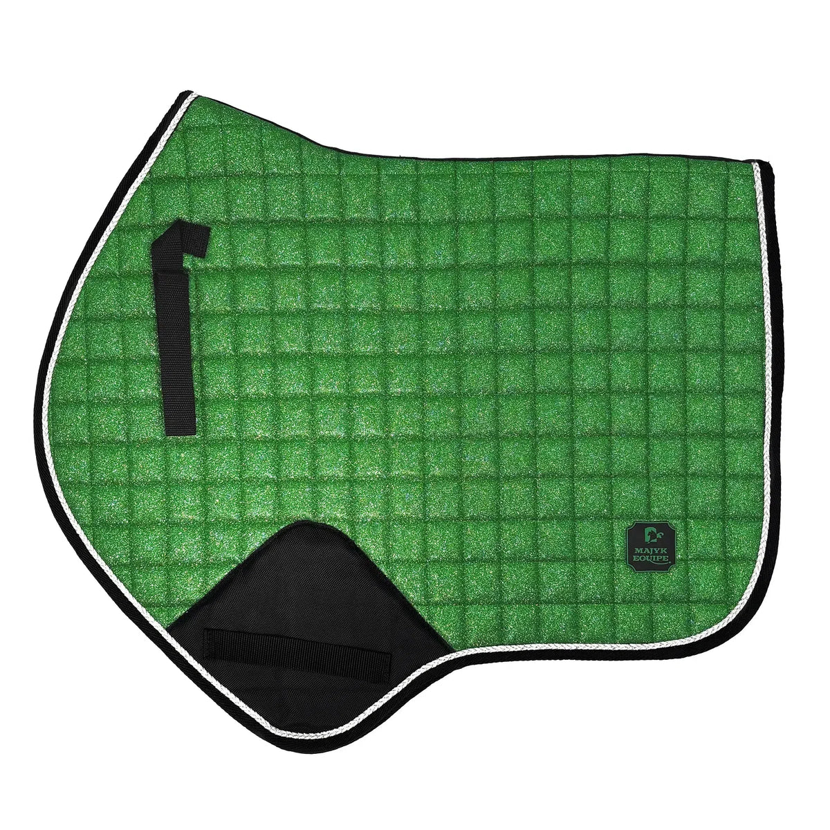Majyk Equipe Estrella Sparkle Saddle Pad - Emerald Green Sparkle