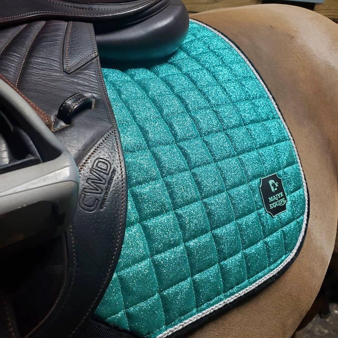 Majyk Equipe Estrella Sparkle Saddle Pad - lifestyle shot on horse