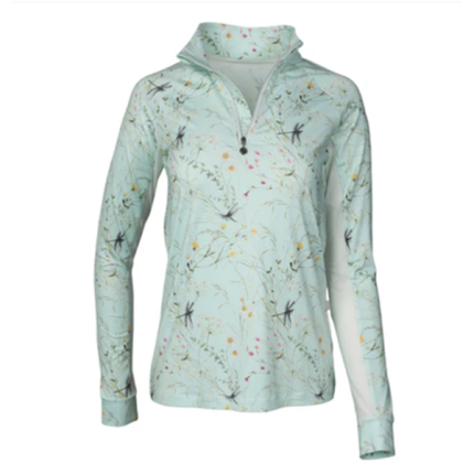 Dapplebay Dragonfly Meadow 1/4 Zip Riding Top - Long Sleeve